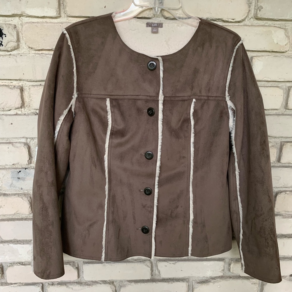 J Jill jacket with faux fur inside